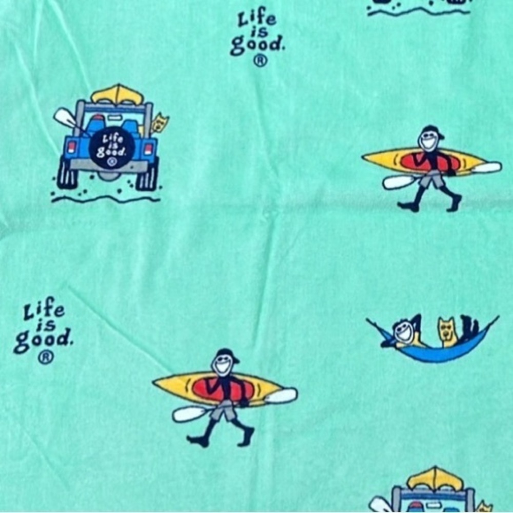 Life is Good - *Last One* ‘Summer Fun Times’ Beach Towel. Aqua. NWT Firm!